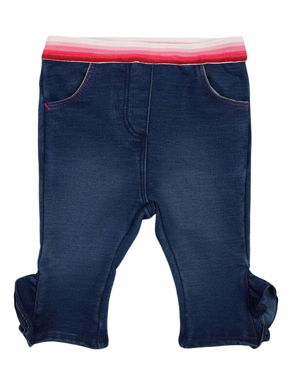Girls Medium Blue Long Knitted Trouser image number 0